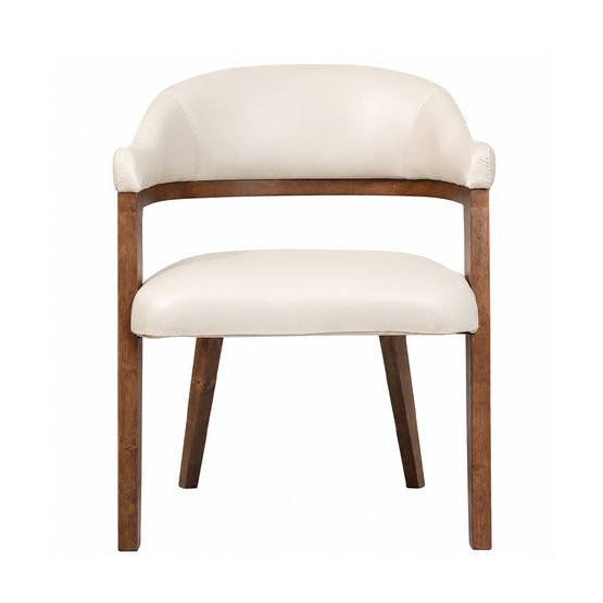 SILLA DE COMEDOR KADE CUERO BEIGE  -1-